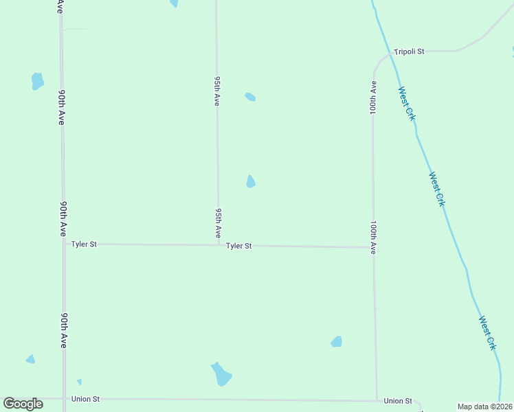 map of restaurants, bars, coffee shops, grocery stores, and more near 9563 Tyler Street in New Virginia