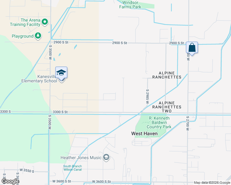 map of restaurants, bars, coffee shops, grocery stores, and more near 3124 South 3150 West in West Haven