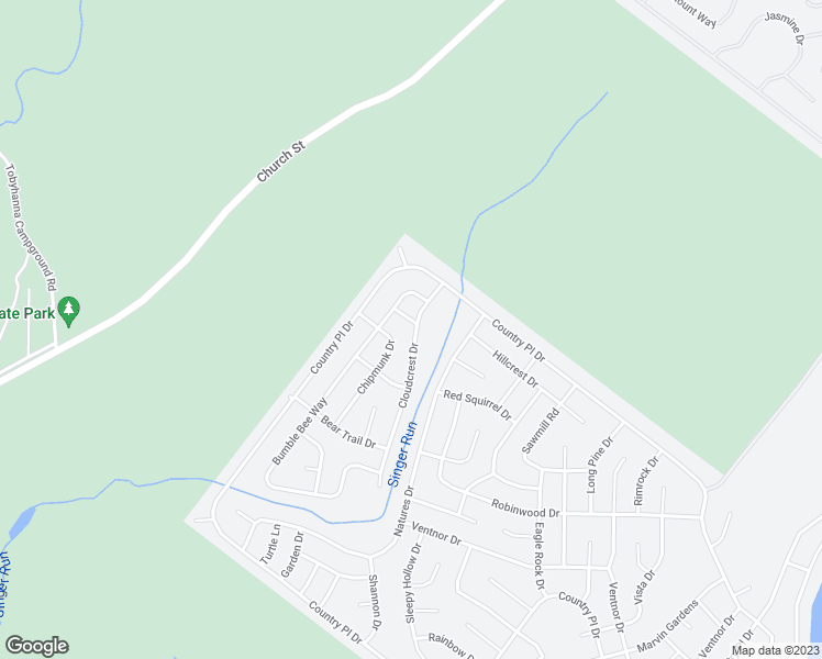 map of restaurants, bars, coffee shops, grocery stores, and more near 8842 Cloudcrest Drive in Tobyhanna