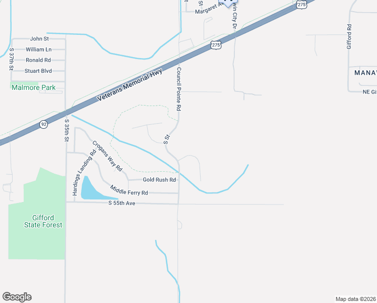 map of restaurants, bars, coffee shops, grocery stores, and more near 5007 Council Pointe Road in Council Bluffs