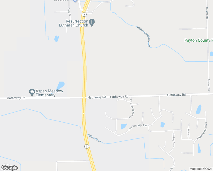 map of restaurants, bars, coffee shops, grocery stores, and more near 1802 Hathaway Road in Fort Wayne