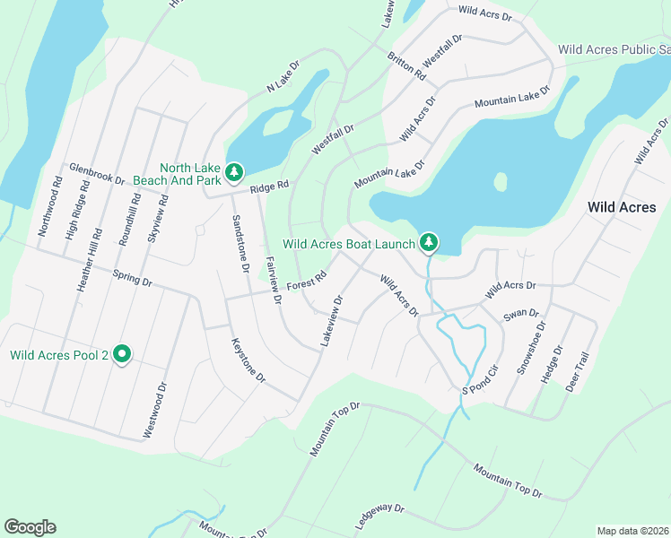 map of restaurants, bars, coffee shops, grocery stores, and more near Wild Acres Dr in Pike