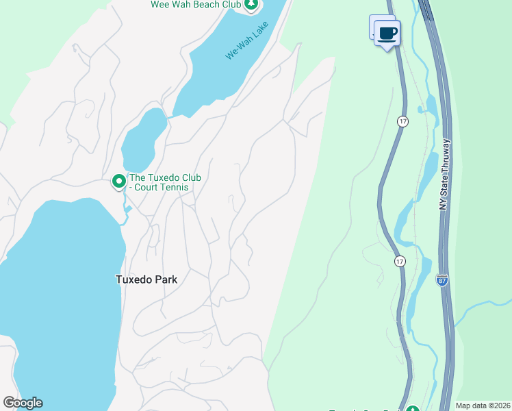 map of restaurants, bars, coffee shops, grocery stores, and more near 72 Lookout Road in Tuxedo Park