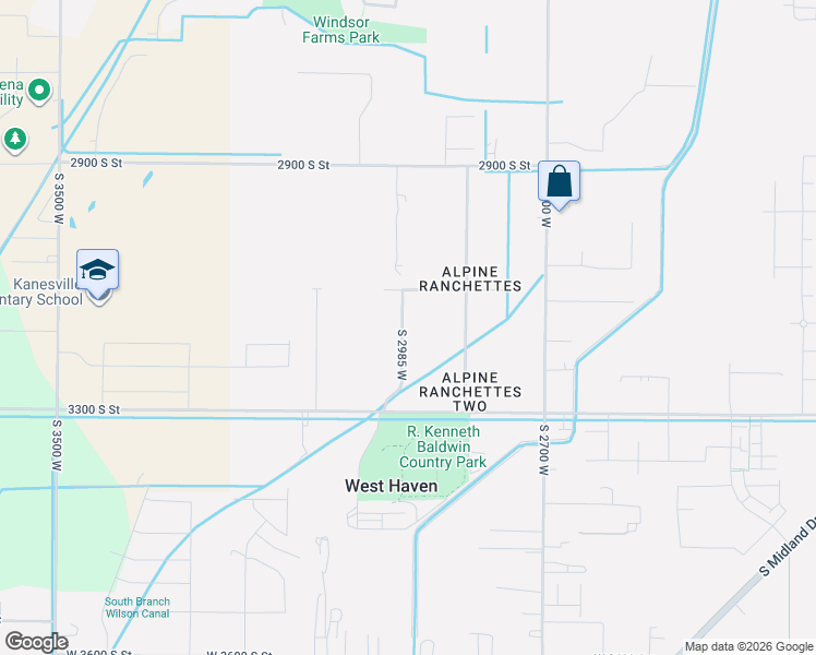 map of restaurants, bars, coffee shops, grocery stores, and more near 3158 South 2985 West in West Haven