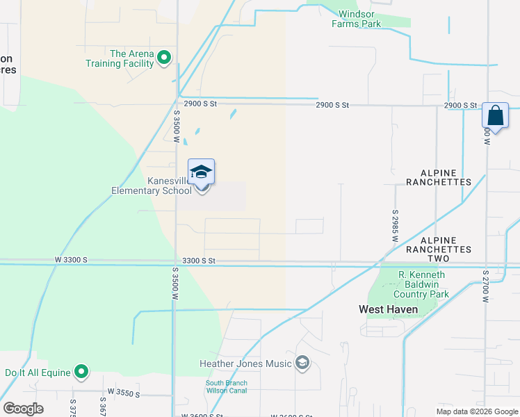 map of restaurants, bars, coffee shops, grocery stores, and more near 3312 West 3300 South in Ogden