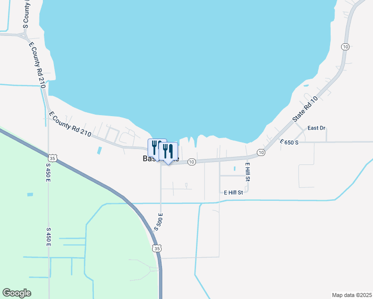 map of restaurants, bars, coffee shops, grocery stores, and more near 6927 Indiana 10 in Knox