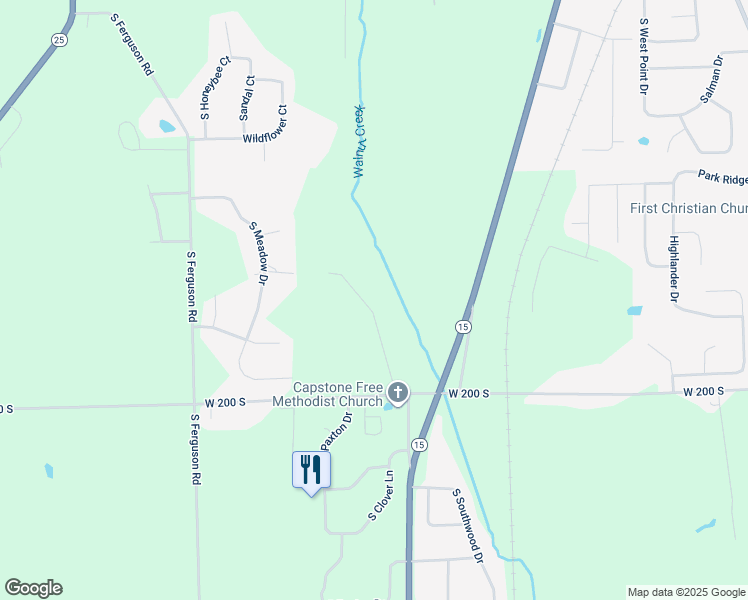 map of restaurants, bars, coffee shops, grocery stores, and more near 1778 South Walnut Drive in Warsaw