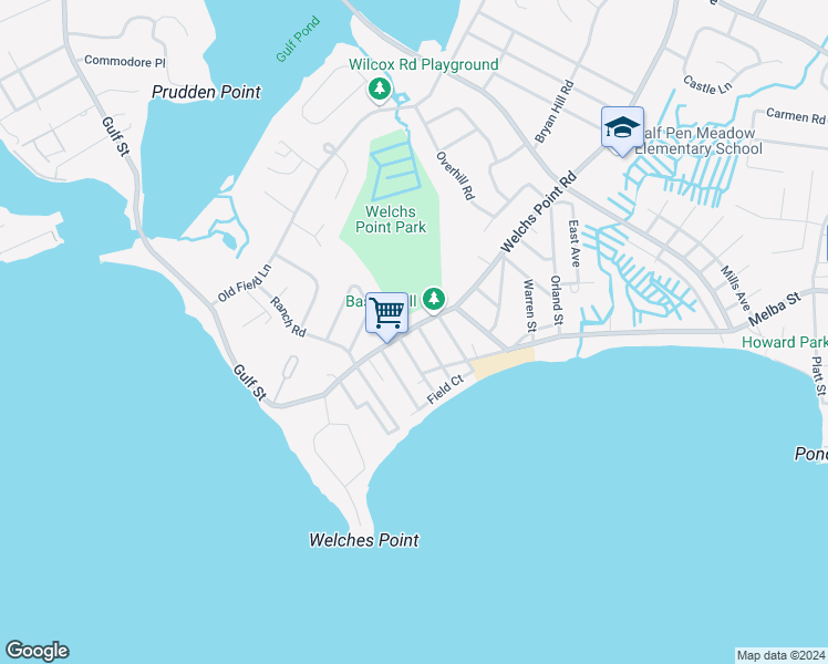 map of restaurants, bars, coffee shops, grocery stores, and more near 1 Milesfield Avenue in Milford
