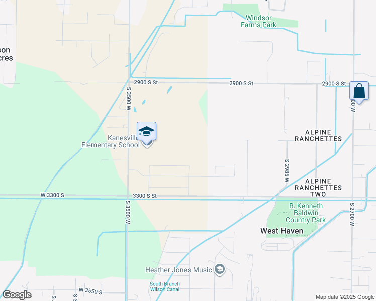 map of restaurants, bars, coffee shops, grocery stores, and more near 3133 South 3300 West in Ogden