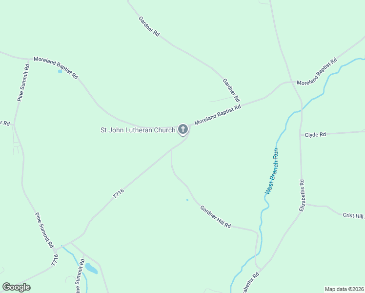 map of restaurants, bars, coffee shops, grocery stores, and more near 1-147 Gordner Church Road in Unityville