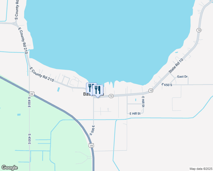 map of restaurants, bars, coffee shops, grocery stores, and more near 6927 South Sr 10 in Knox