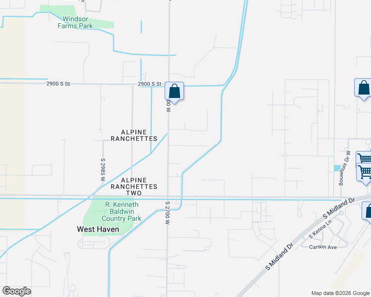 map of restaurants, bars, coffee shops, grocery stores, and more near 2637 West 3125 South in West Haven
