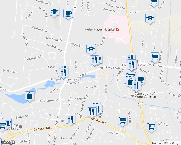 map of restaurants, bars, coffee shops, grocery stores, and more near 117 West Railroad Avenue in Garnerville