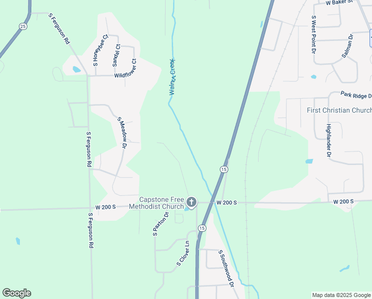 map of restaurants, bars, coffee shops, grocery stores, and more near 1778 South Walnut Drive in Warsaw