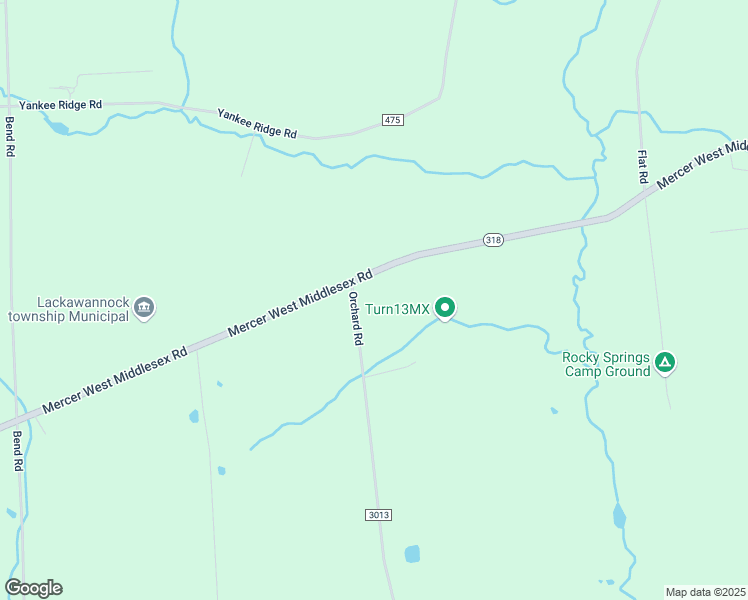 map of restaurants, bars, coffee shops, grocery stores, and more near 1032 Orchard Road in Mercer