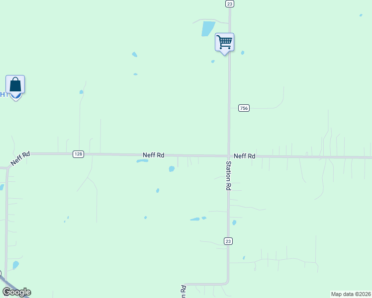 map of restaurants, bars, coffee shops, grocery stores, and more near 7499 Neff Road in Medina