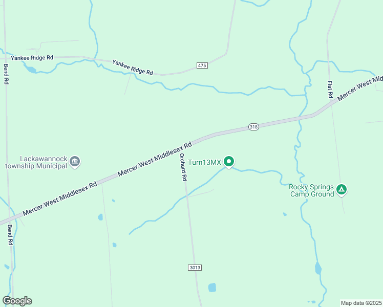 map of restaurants, bars, coffee shops, grocery stores, and more near 1032 Orchard Road in Mercer