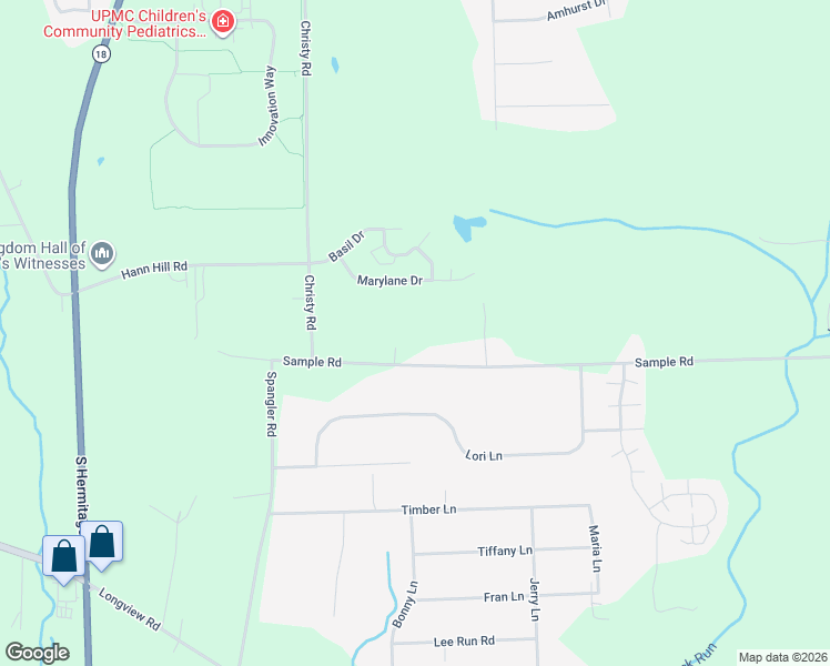 map of restaurants, bars, coffee shops, grocery stores, and more near 3579 Sample Road in Hermitage