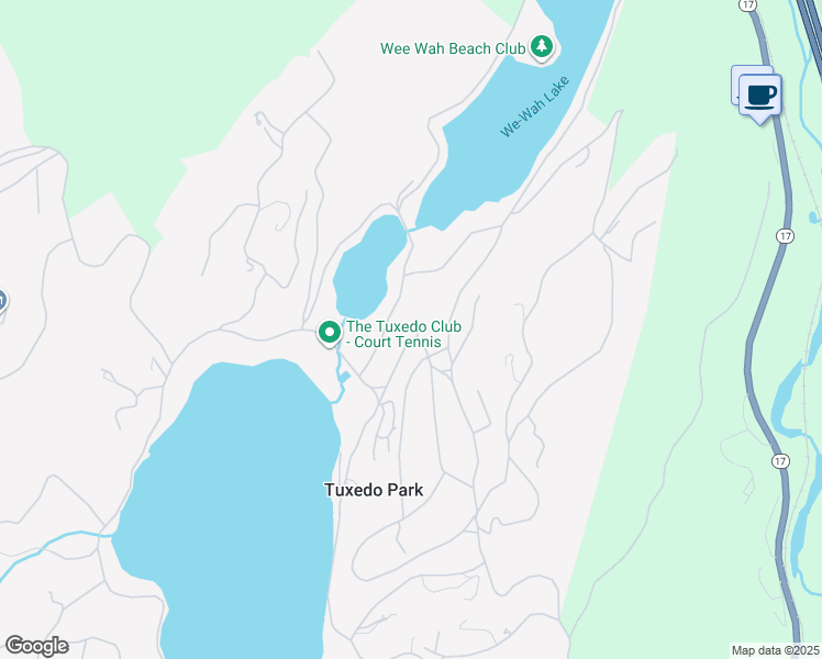 map of restaurants, bars, coffee shops, grocery stores, and more near 5 Clubhouse Road Extension in Tuxedo Park