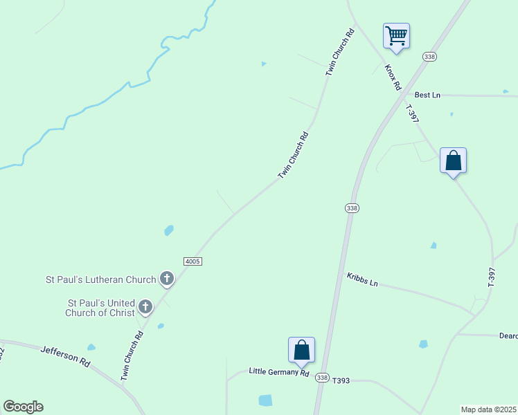 map of restaurants, bars, coffee shops, grocery stores, and more near 1480 Twin Church Road in Knox
