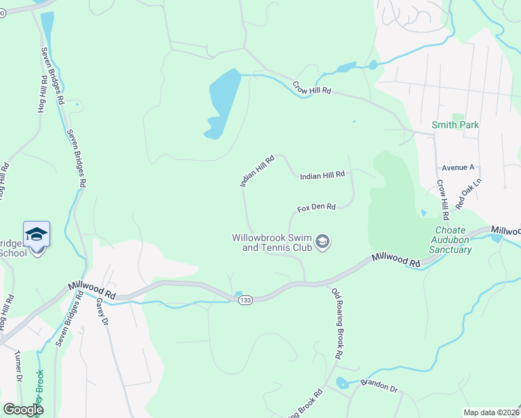 map of restaurants, bars, coffee shops, grocery stores, and more near 46 Indian Hill Road in Mount Kisco