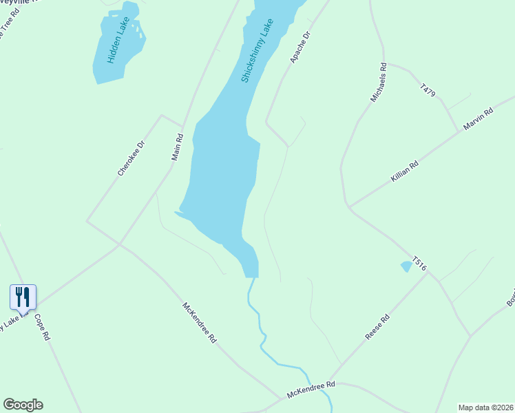 map of restaurants, bars, coffee shops, grocery stores, and more near 389 Apache Drive in Shickshinny