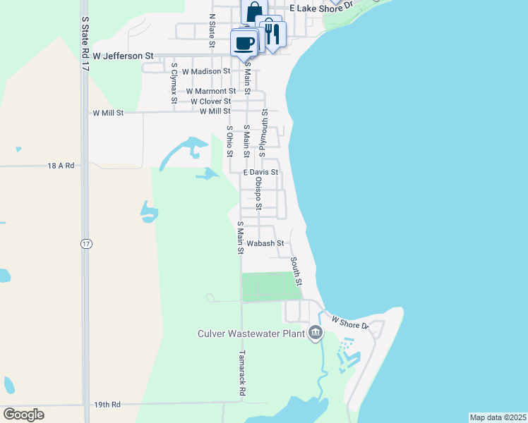 map of restaurants, bars, coffee shops, grocery stores, and more near 201 Tampa Street in Culver