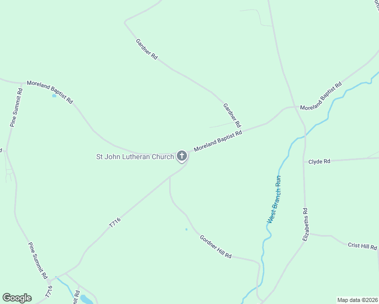 map of restaurants, bars, coffee shops, grocery stores, and more near 1 Gordner Church Road in Unityville