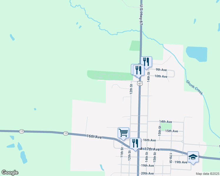 map of restaurants, bars, coffee shops, grocery stores, and more near 1101 Norlawn Drive in Viola