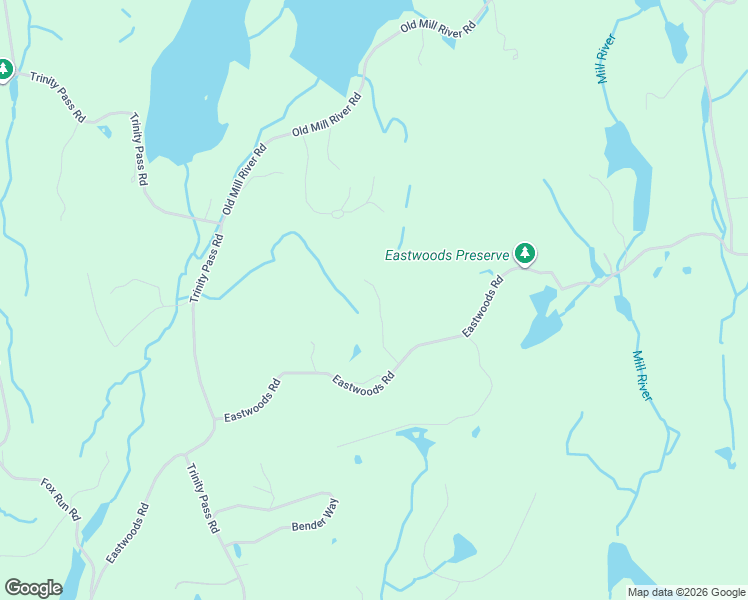 map of restaurants, bars, coffee shops, grocery stores, and more near 98 Eastwoods Road in Pound Ridge