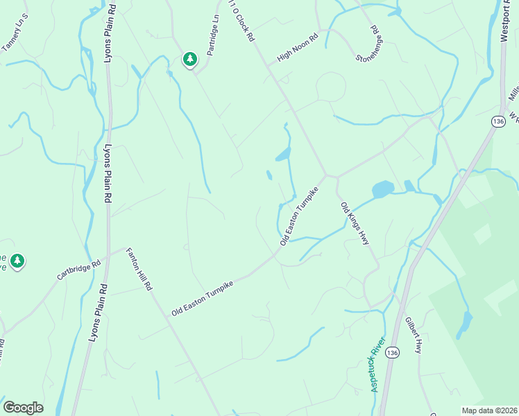 map of restaurants, bars, coffee shops, grocery stores, and more near 24 Pilgrim Lane in Weston