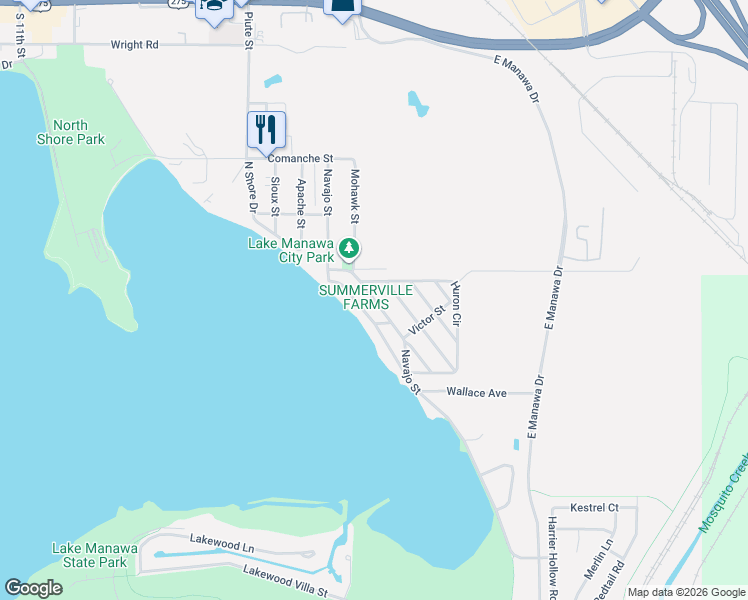 map of restaurants, bars, coffee shops, grocery stores, and more near 33 Pickard Lane in Council Bluffs