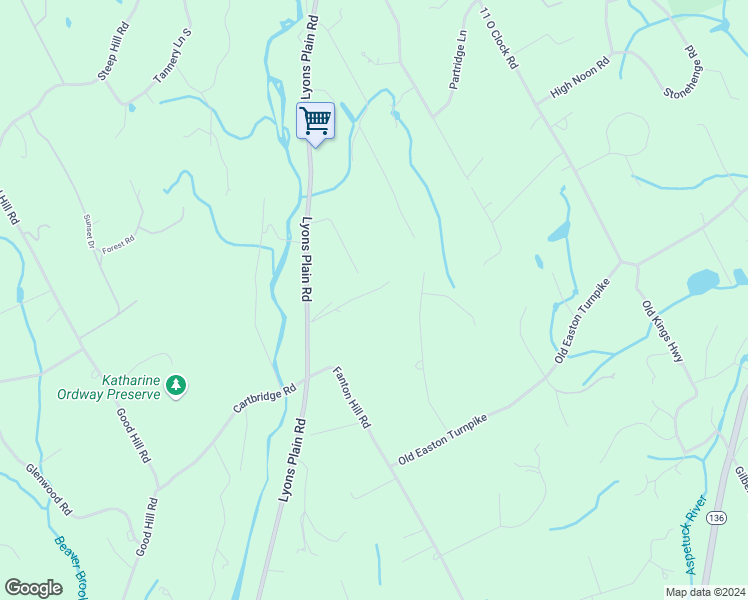 map of restaurants, bars, coffee shops, grocery stores, and more near 25 Smith Farm Road in Weston