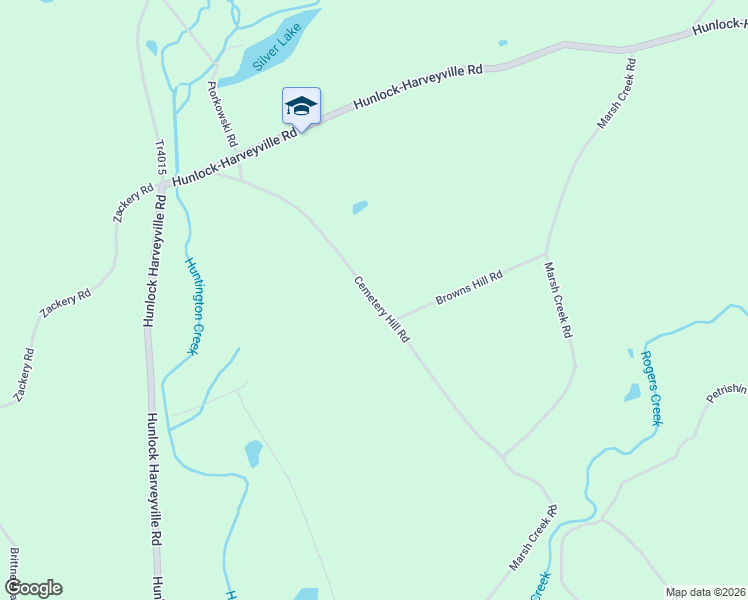 map of restaurants, bars, coffee shops, grocery stores, and more near Cemetery Hill Road in Shickshinny