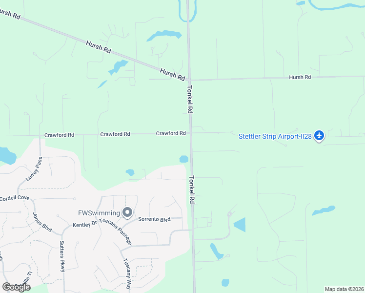 map of restaurants, bars, coffee shops, grocery stores, and more near 5232 Crawford Road in Fort Wayne