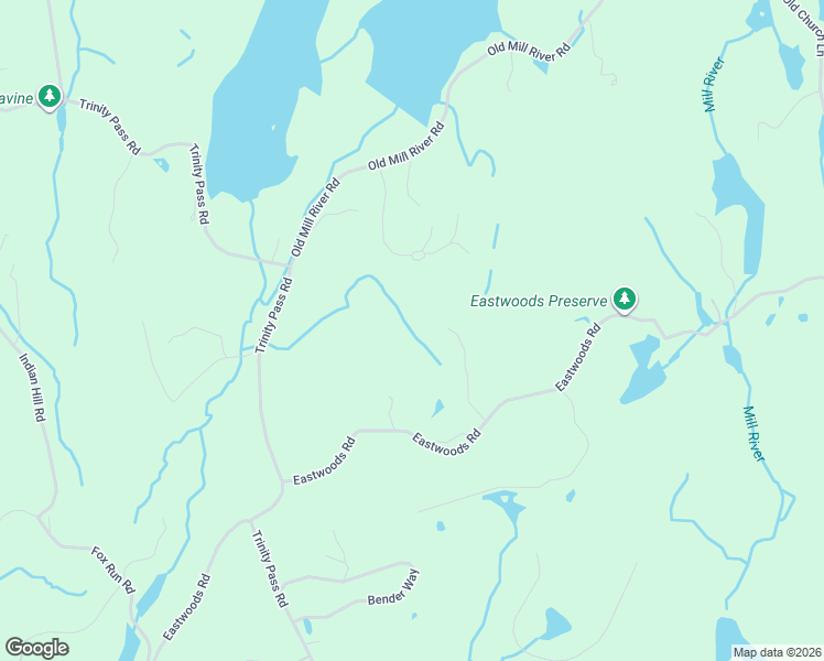 map of restaurants, bars, coffee shops, grocery stores, and more near 98 Eastwoods Road in Pound Ridge