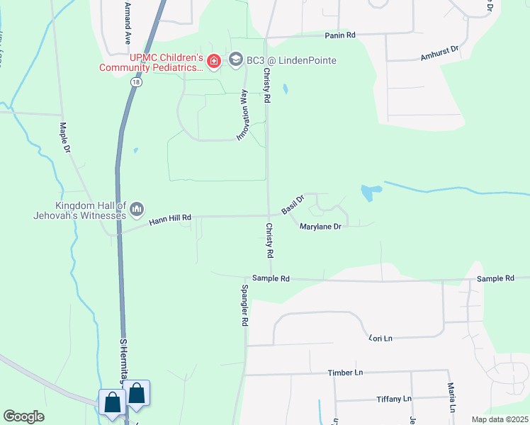 map of restaurants, bars, coffee shops, grocery stores, and more near 1690 Christy Road in Hermitage
