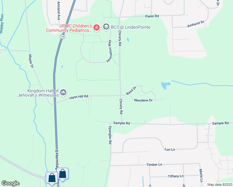 map of restaurants, bars, coffee shops, grocery stores, and more near 1690 Christy Road in Hermitage