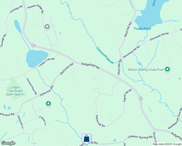 map of restaurants, bars, coffee shops, grocery stores, and more near 475 Ridgefield Road in Wilton