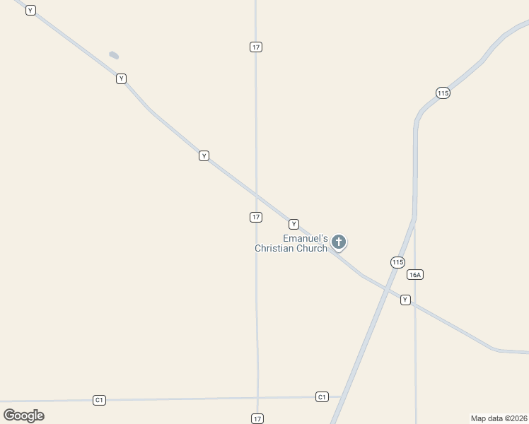 map of restaurants, bars, coffee shops, grocery stores, and more near 16965 County Road Y in New Bavaria