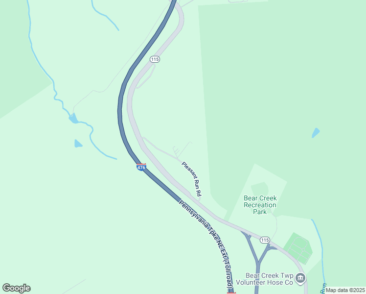 map of restaurants, bars, coffee shops, grocery stores, and more near 5 Obitz Lane in Bear Creek Village
