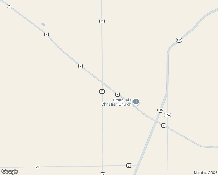 map of restaurants, bars, coffee shops, grocery stores, and more near 16965 Co Road Y in New Bavaria