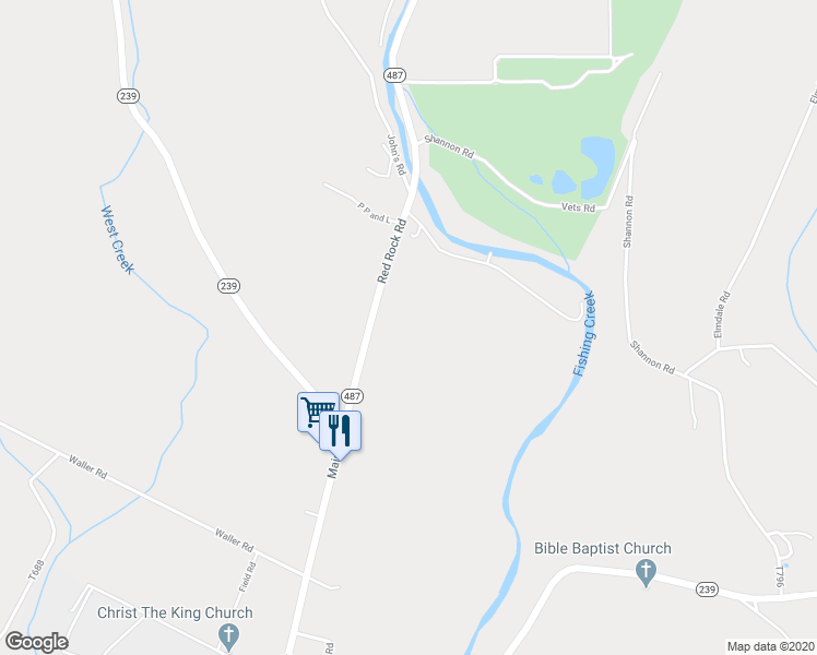 map of restaurants, bars, coffee shops, grocery stores, and more near 4484 Red Rock Road in Benton