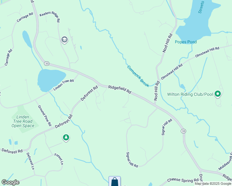 map of restaurants, bars, coffee shops, grocery stores, and more near 475 Ridgefield Road in Wilton