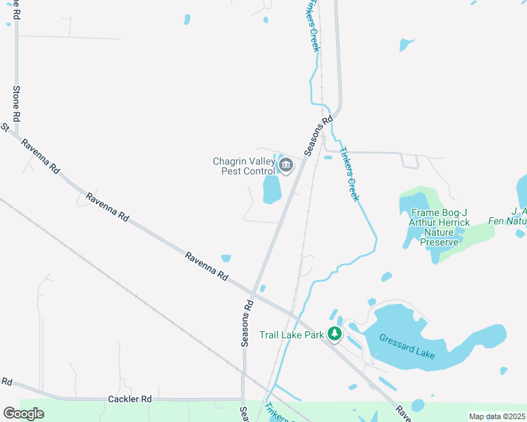 map of restaurants, bars, coffee shops, grocery stores, and more near 8133 Seasons Road in Streetsboro