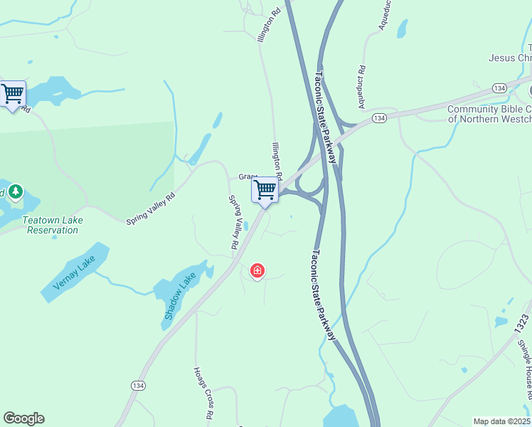 map of restaurants, bars, coffee shops, grocery stores, and more near 1311 Kitchawan Road in Ossining