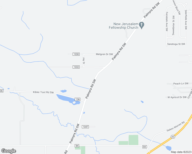 map of restaurants, bars, coffee shops, grocery stores, and more near 3101 Palmyra Road Southwest in Warren