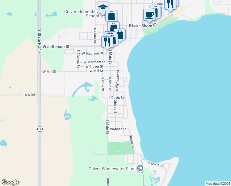 map of restaurants, bars, coffee shops, grocery stores, and more near 200-286 Winfield Street in Culver