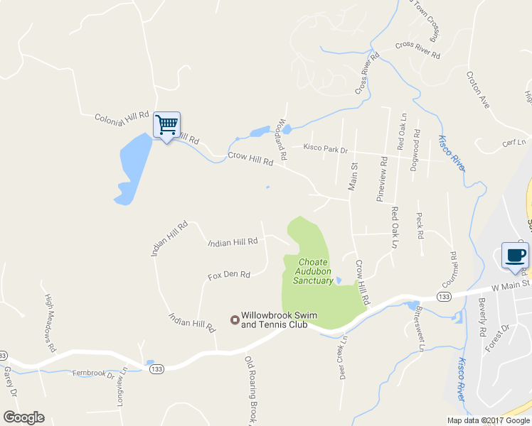 map of restaurants, bars, coffee shops, grocery stores, and more near 63 Fox Den Road in Mount Kisco