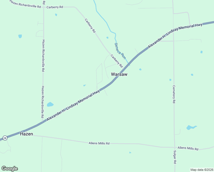 map of restaurants, bars, coffee shops, grocery stores, and more near 6847 Alexander H. Lindsay Memorial Highway in Brookville